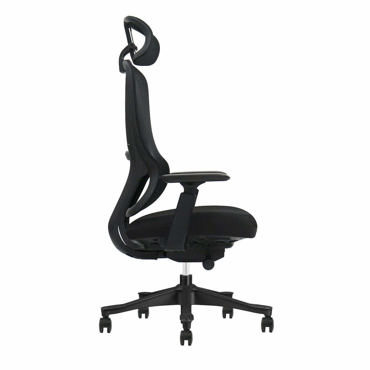 Rear view of the Everything Chair showing its back support and adjustment design