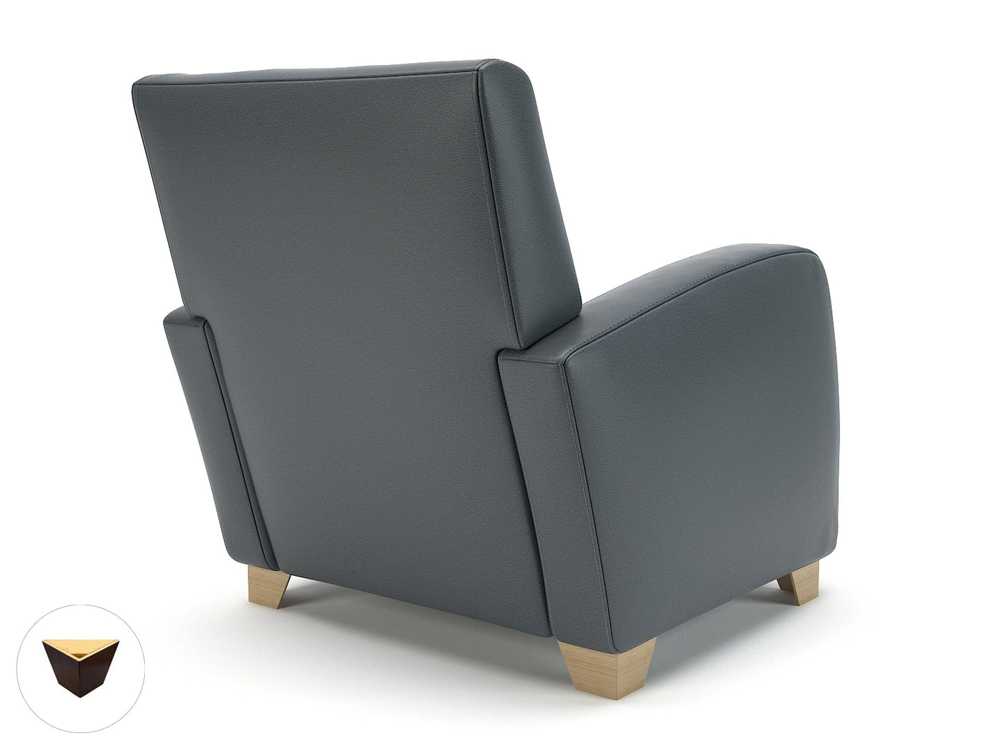 Wynne 81cm Wide Armchair in Cristina Marrone Ultima Faux Leather - Ergometric