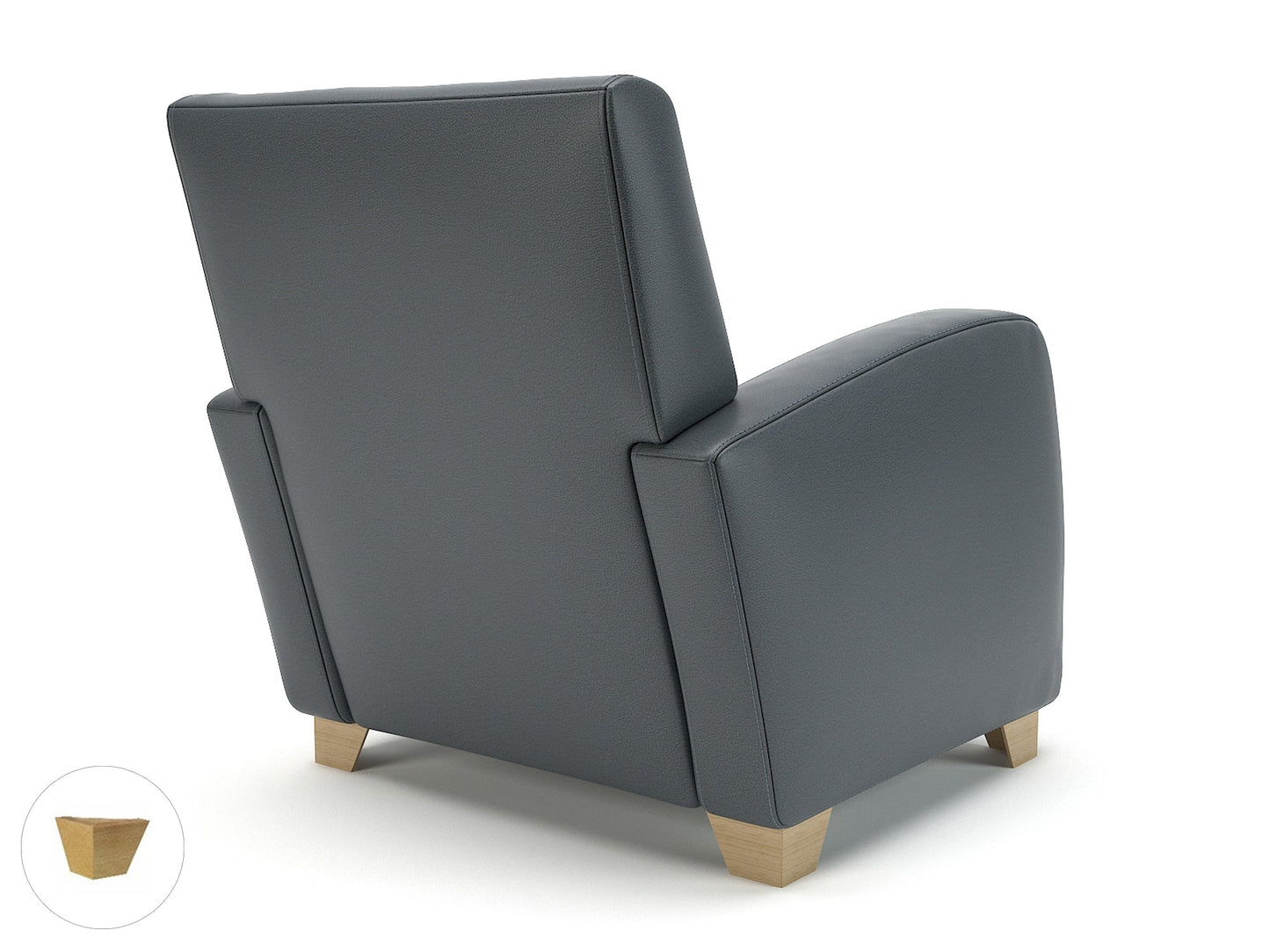 Wynne 81cm Wide Armchair in Cristina Marrone Ultima Faux Leather - Ergometric