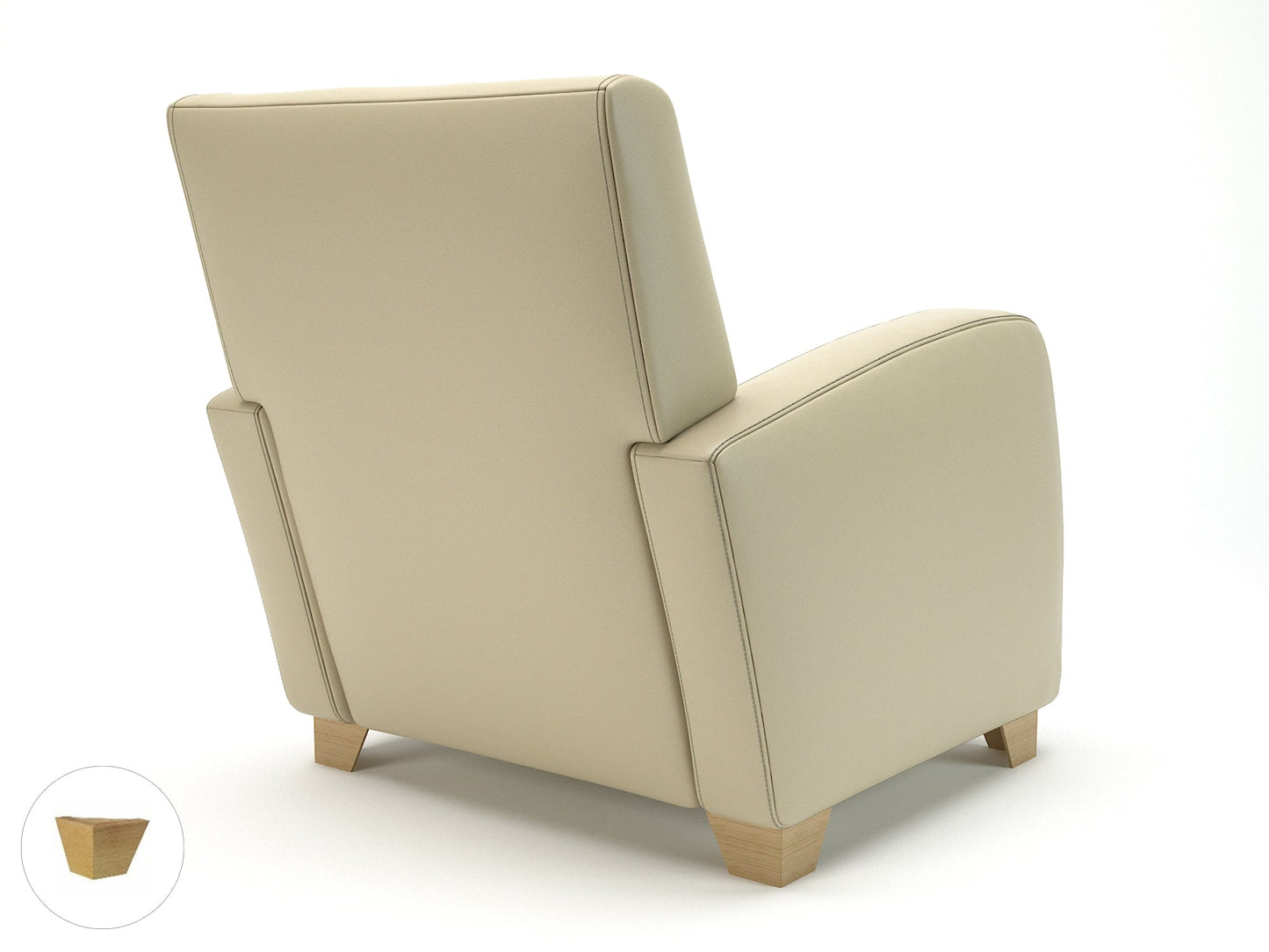 Wynne 81cm Wide Armchair in Cristina Marrone Ultima Faux Leather - Ergometric