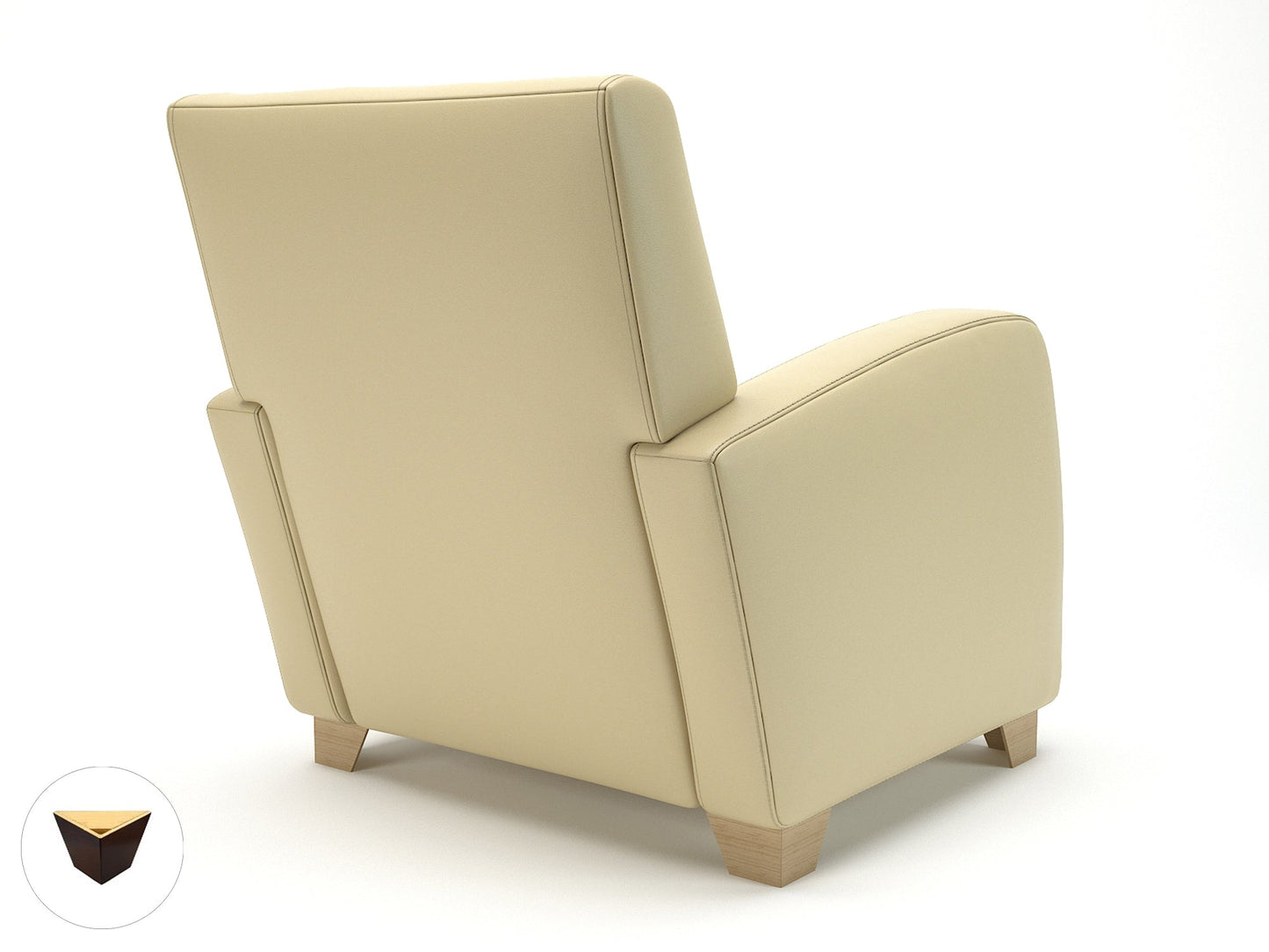 Wynne 81cm Wide Armchair in Cristina Marrone Ultima Faux Leather - Ergometric