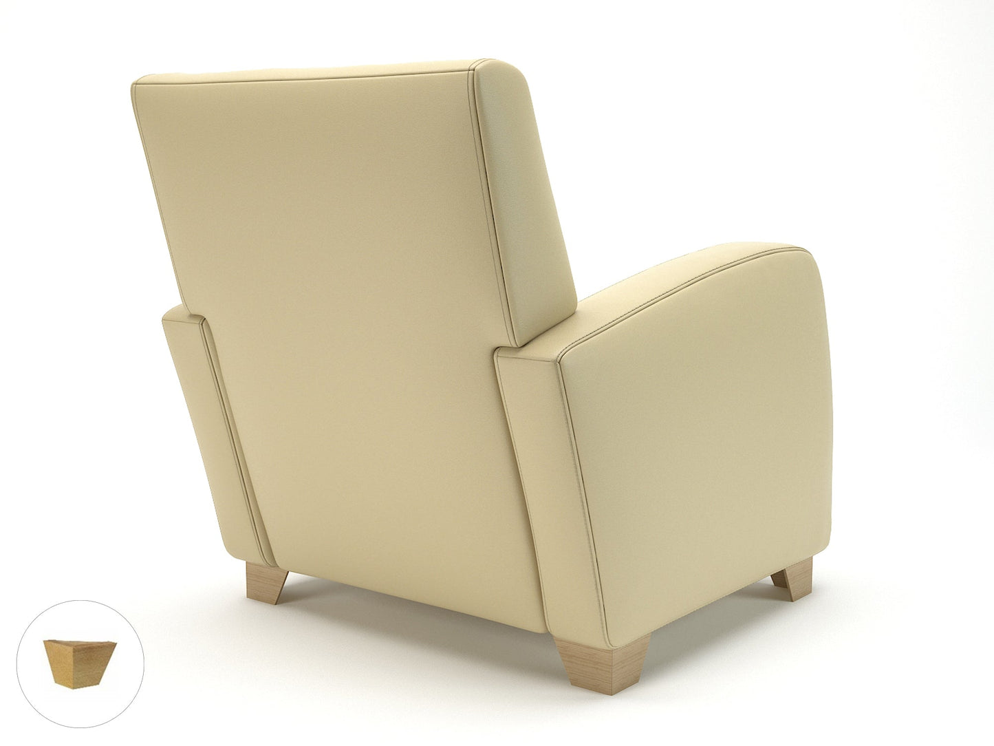 Wynne 81cm Wide Armchair in Cristina Marrone Ultima Faux Leather - Ergometric