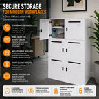 6 Door Office Storage Locker with Combination Locks