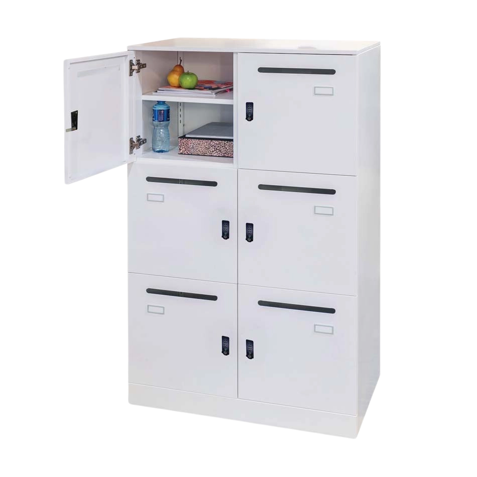 6 Door Office Storage Locker with Combination Locks