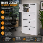 8 Door Office Storage Locker with Combination Locks