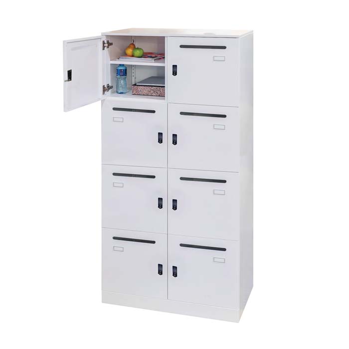 8 Door Office Storage Locker with Combination Locks - Ergometric