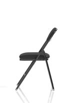 Sicily Black Polyurethane Folding Chair - Ergometric