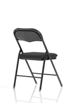 Sicily Black Polyurethane Folding Chair - Ergometric