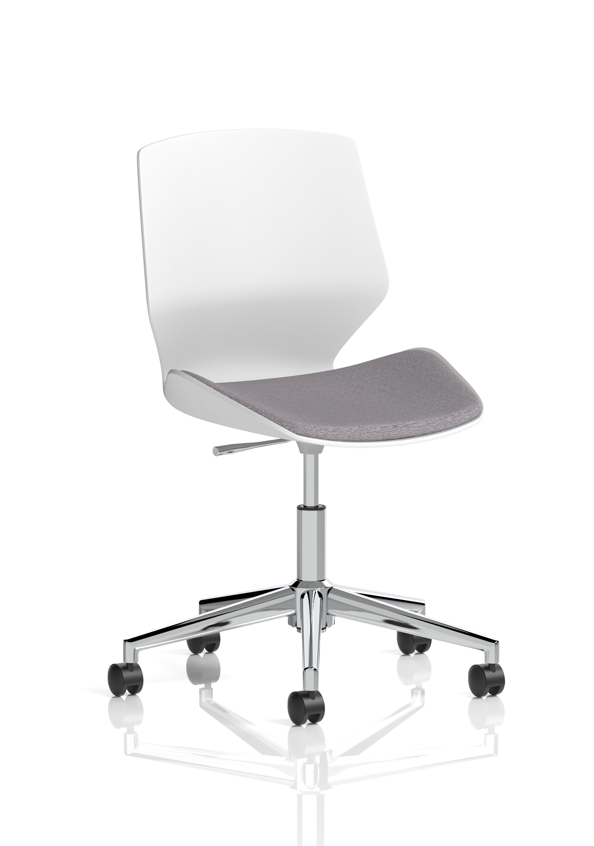 Florence 5 Star Base White Frame Fabric Visitor Chair - Ergometric