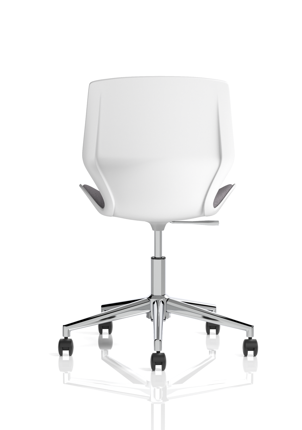 Florence 5 Star Base White Frame Fabric Visitor Chair - Ergometric