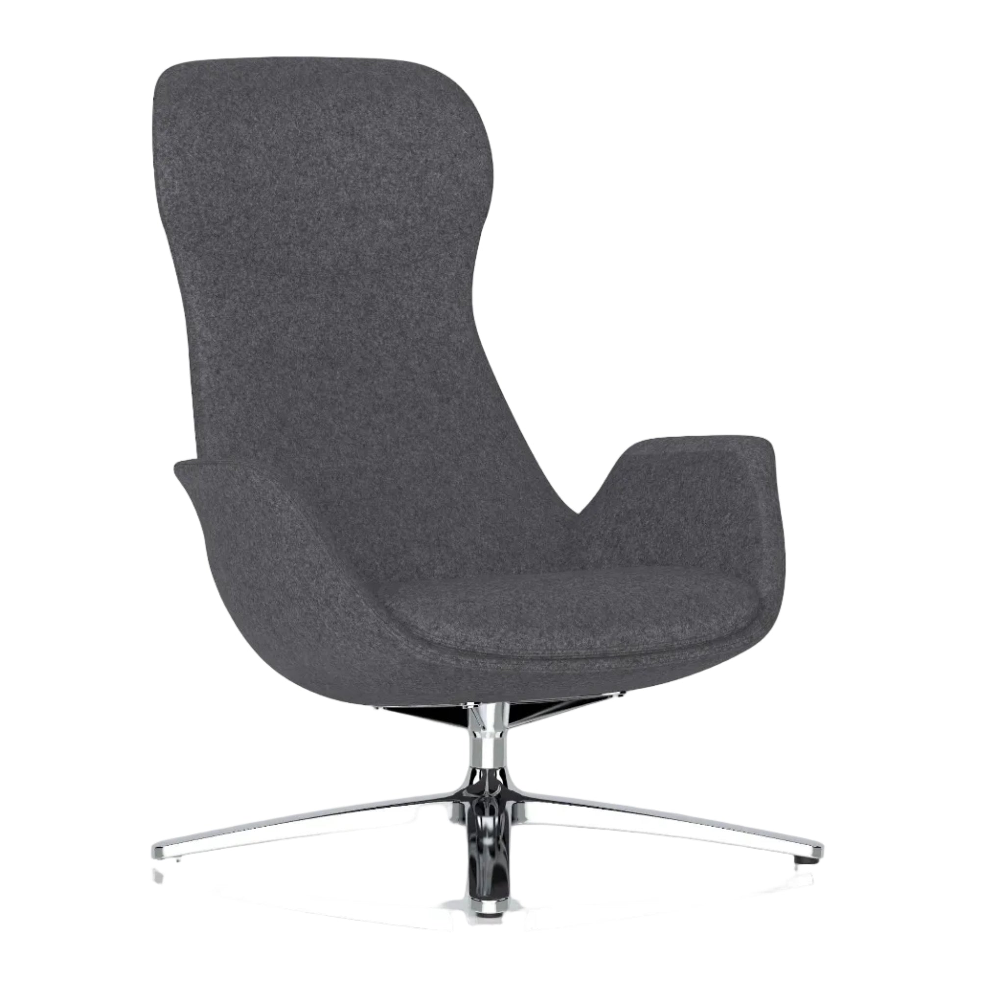 Etta Dark Grey Cashmere Lounge Chair