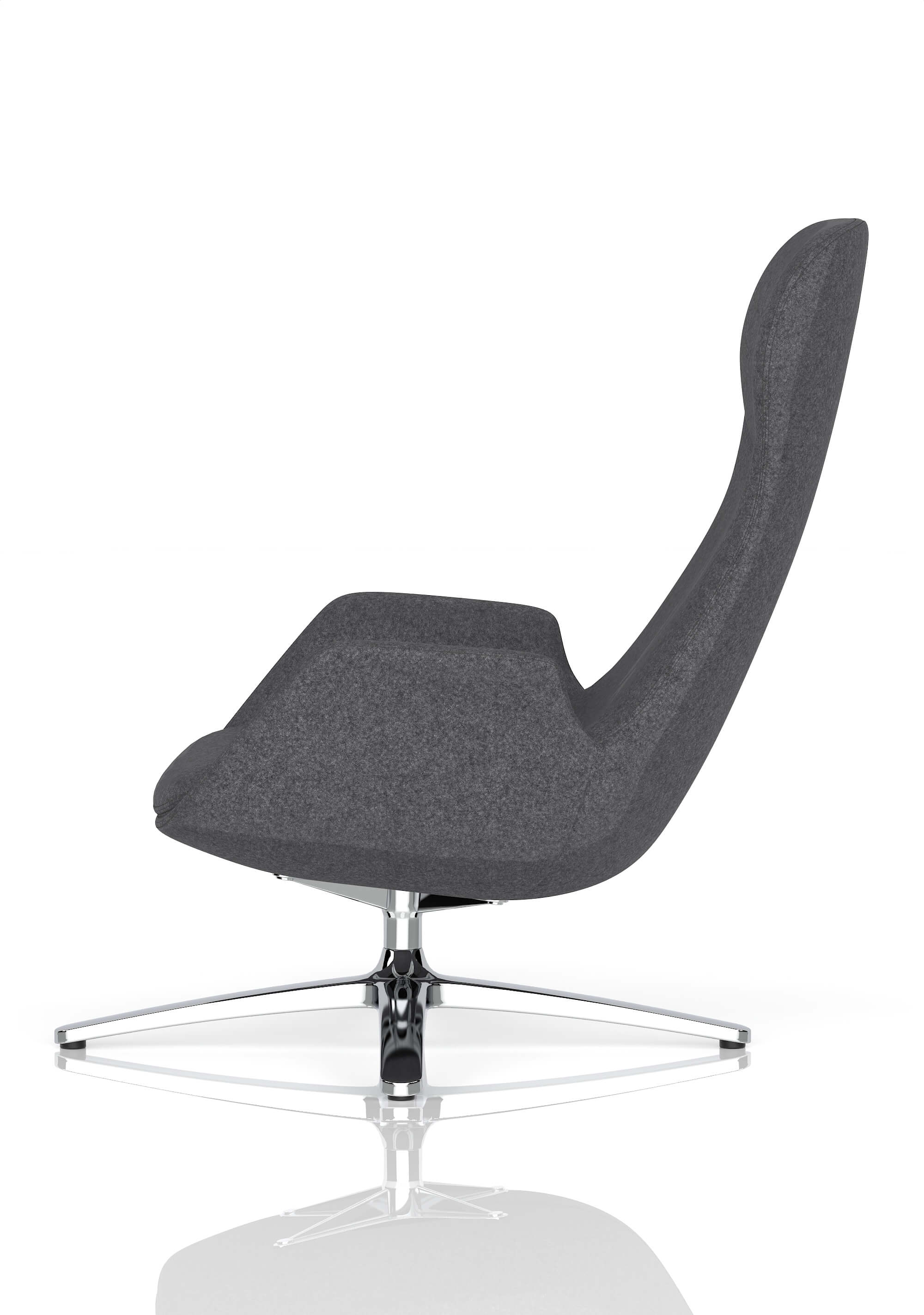 Etta Dark Grey Cashmere Lounge Chair