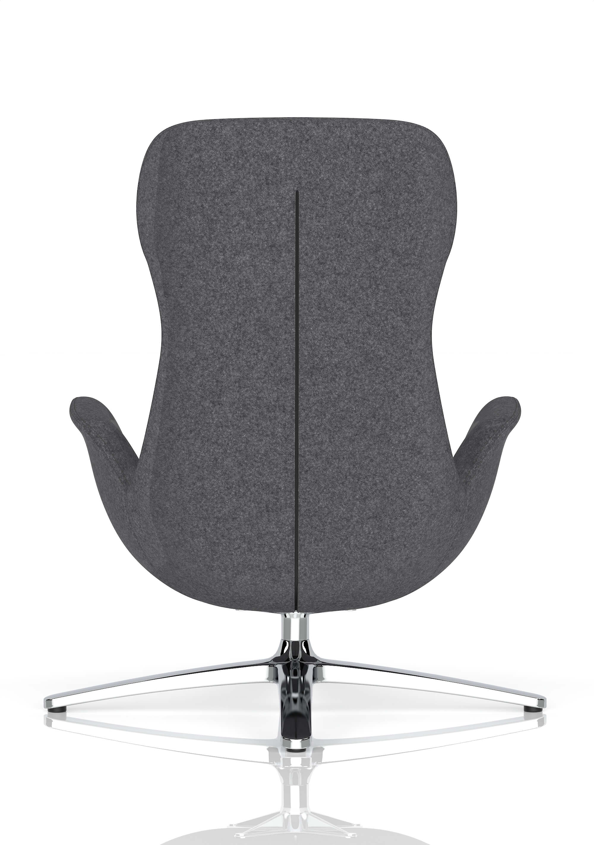 Etta Dark Grey Cashmere Lounge Chair