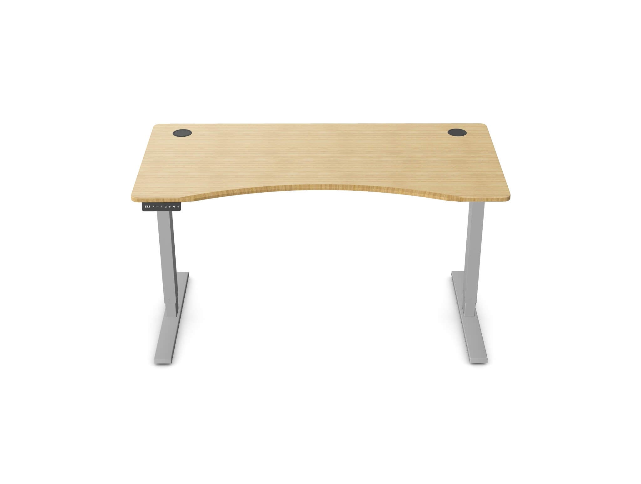 Zen Bamboo Curve Sit-Stand Desk - Ergometric