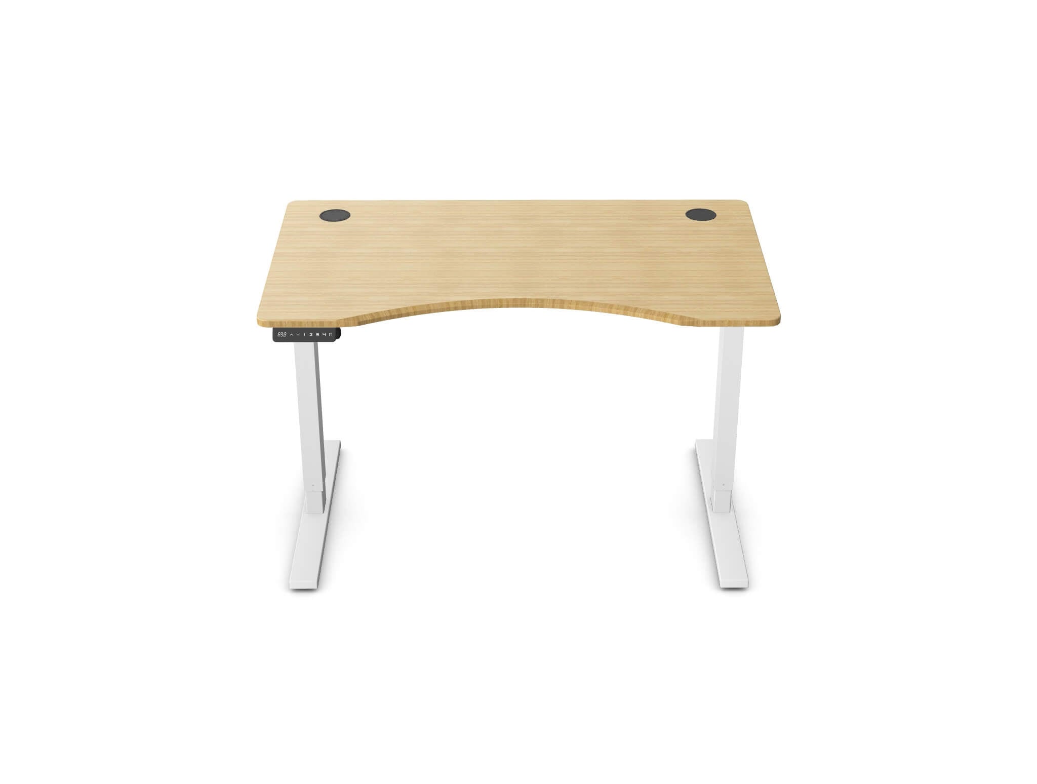 Zen Bamboo Curve Sit-Stand Desk - Ergometric