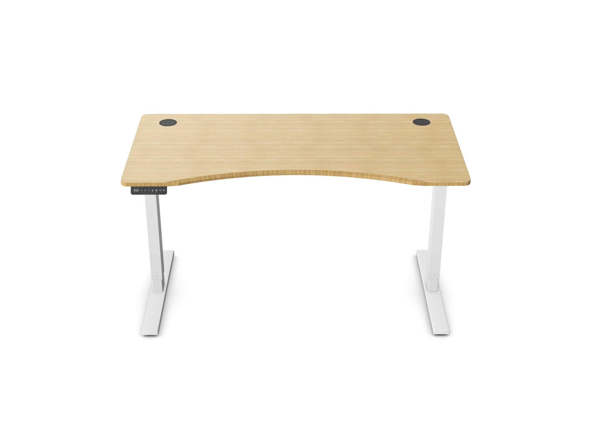 Zen Bamboo Curve Sit-Stand Desk - Ergometric