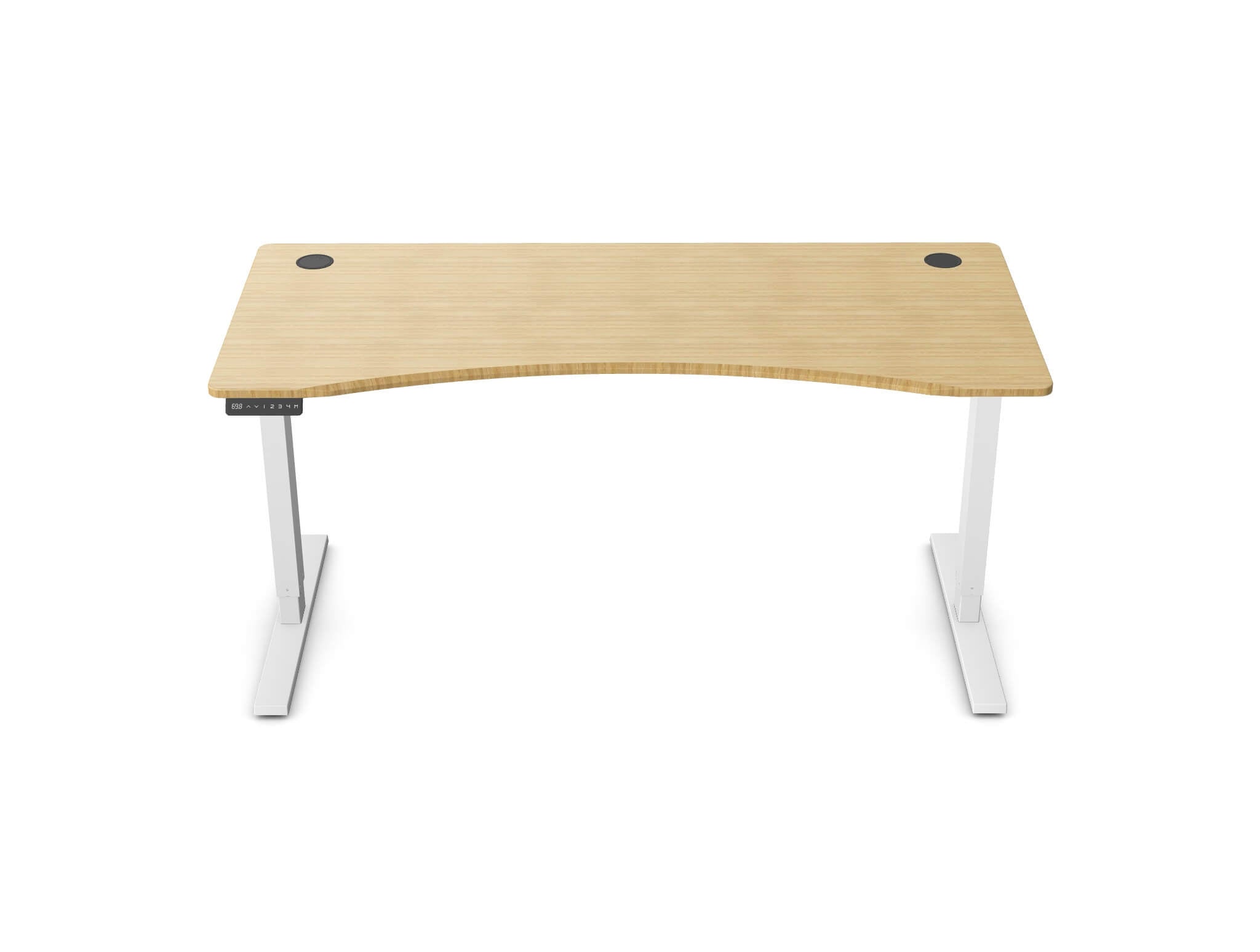 Zen Bamboo Curve Sit-Stand Desk - Ergometric
