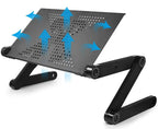 Ergonomic Adjustable Laptop Standing Desk with Cooling Fan