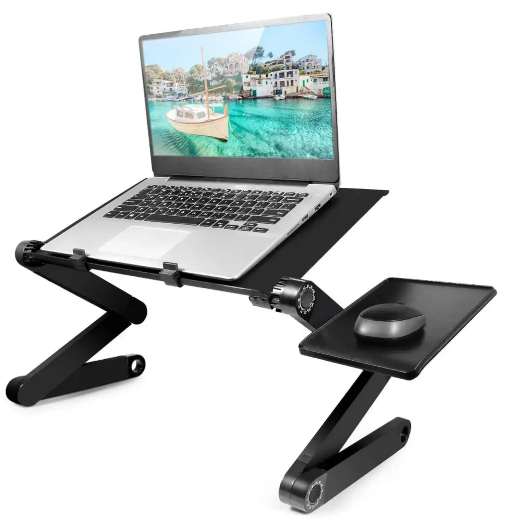 Ergonomic Adjustable Laptop Standing Desk with Cooling Fan