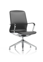 Lucia High Back Executive Office Chair - Chrome with Glides
