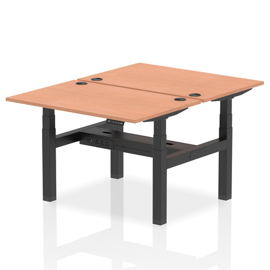Air Back-to-Back Height Adjustable Bench Desk - 2 Person - Ergometric