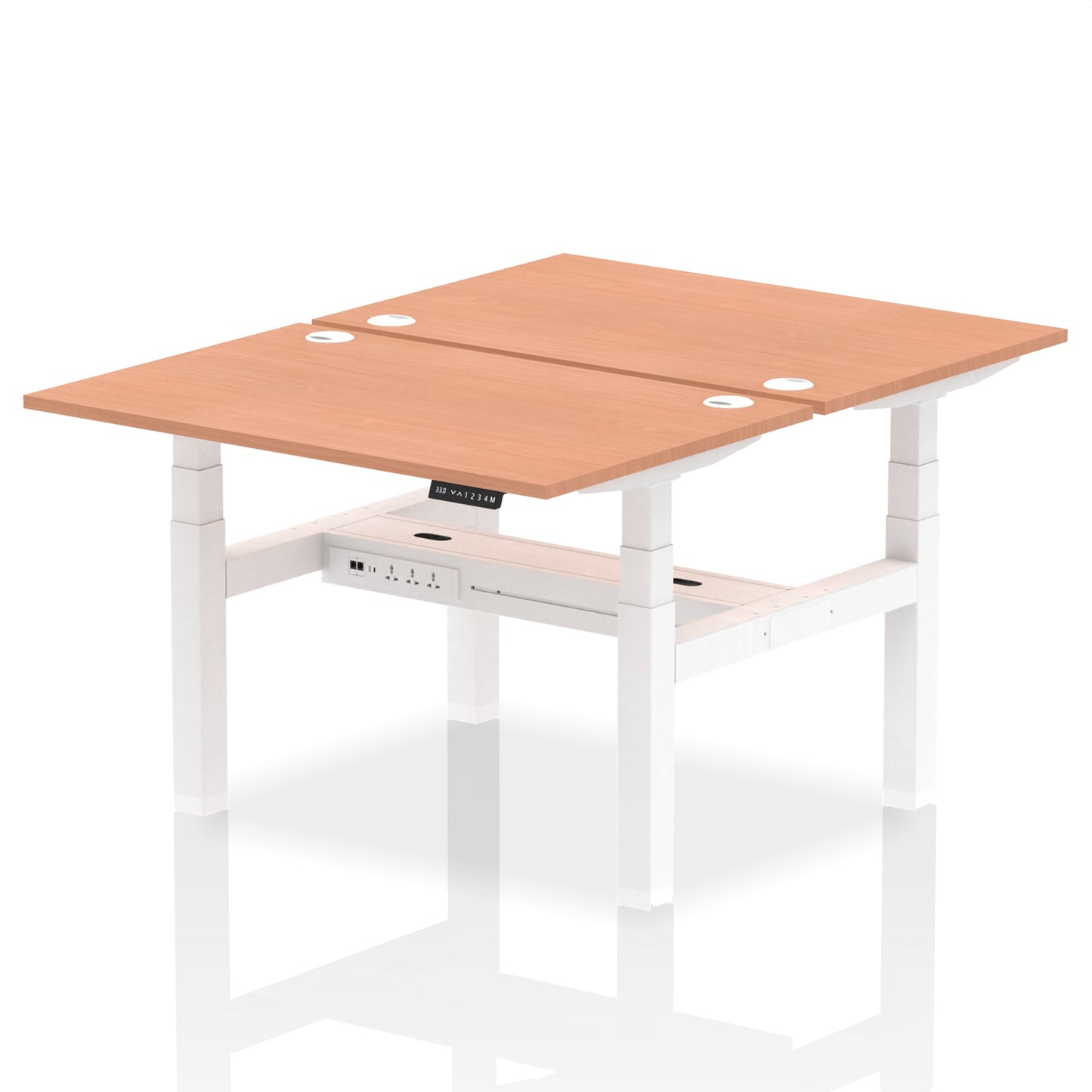 Air Back-to-Back Height Adjustable Bench Desk - 2 Person - Ergometric
