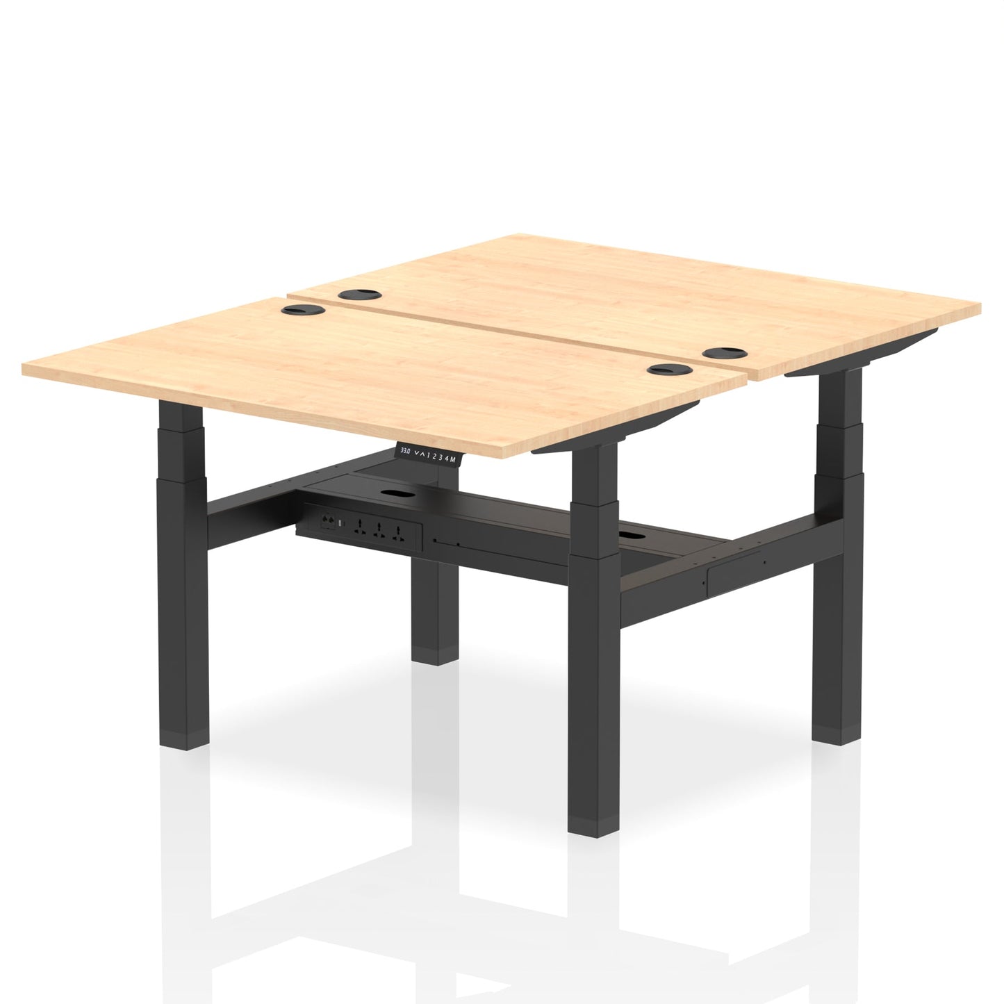 Air Back-to-Back Height Adjustable Bench Desk - 2 Person - Ergometric