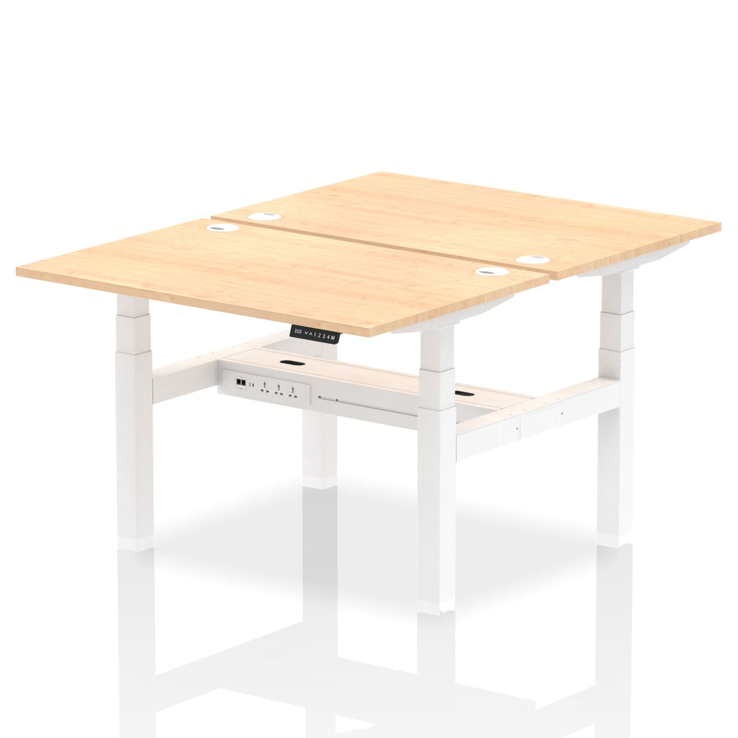 Air Back-to-Back Height Adjustable Bench Desk - 2 Person - Ergometric