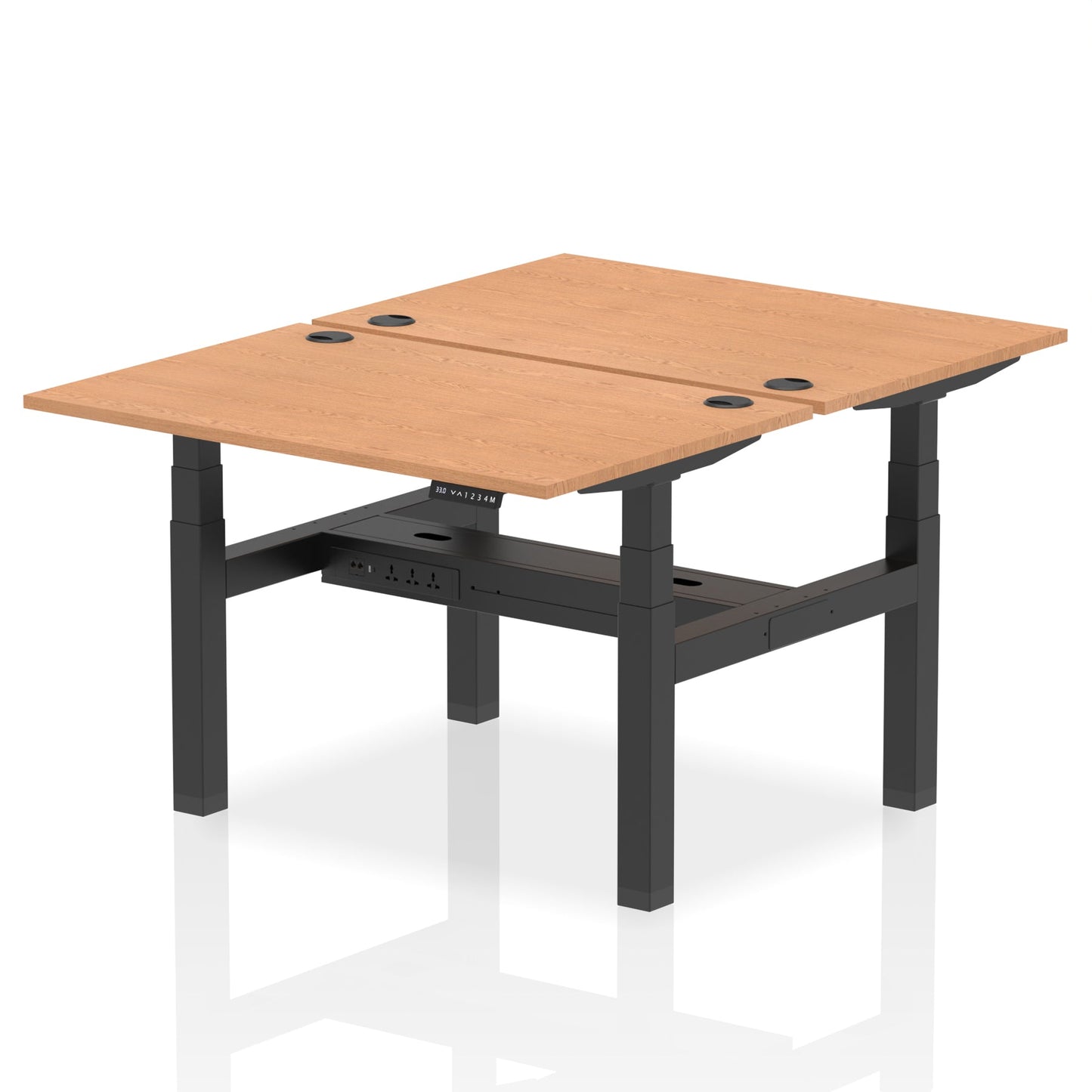 Air Back-to-Back Height Adjustable Bench Desk - 2 Person - Ergometric