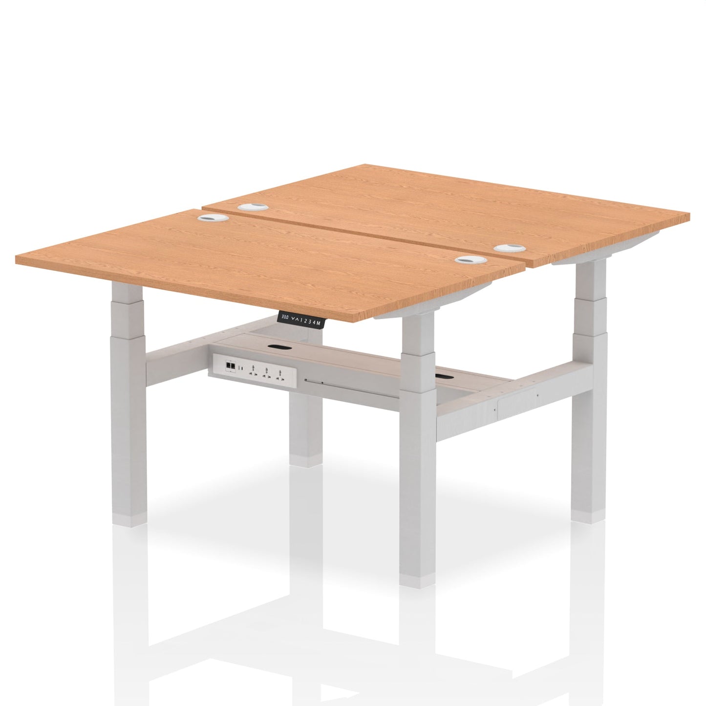 Air Back-to-Back Height Adjustable Bench Desk - 2 Person - Ergometric