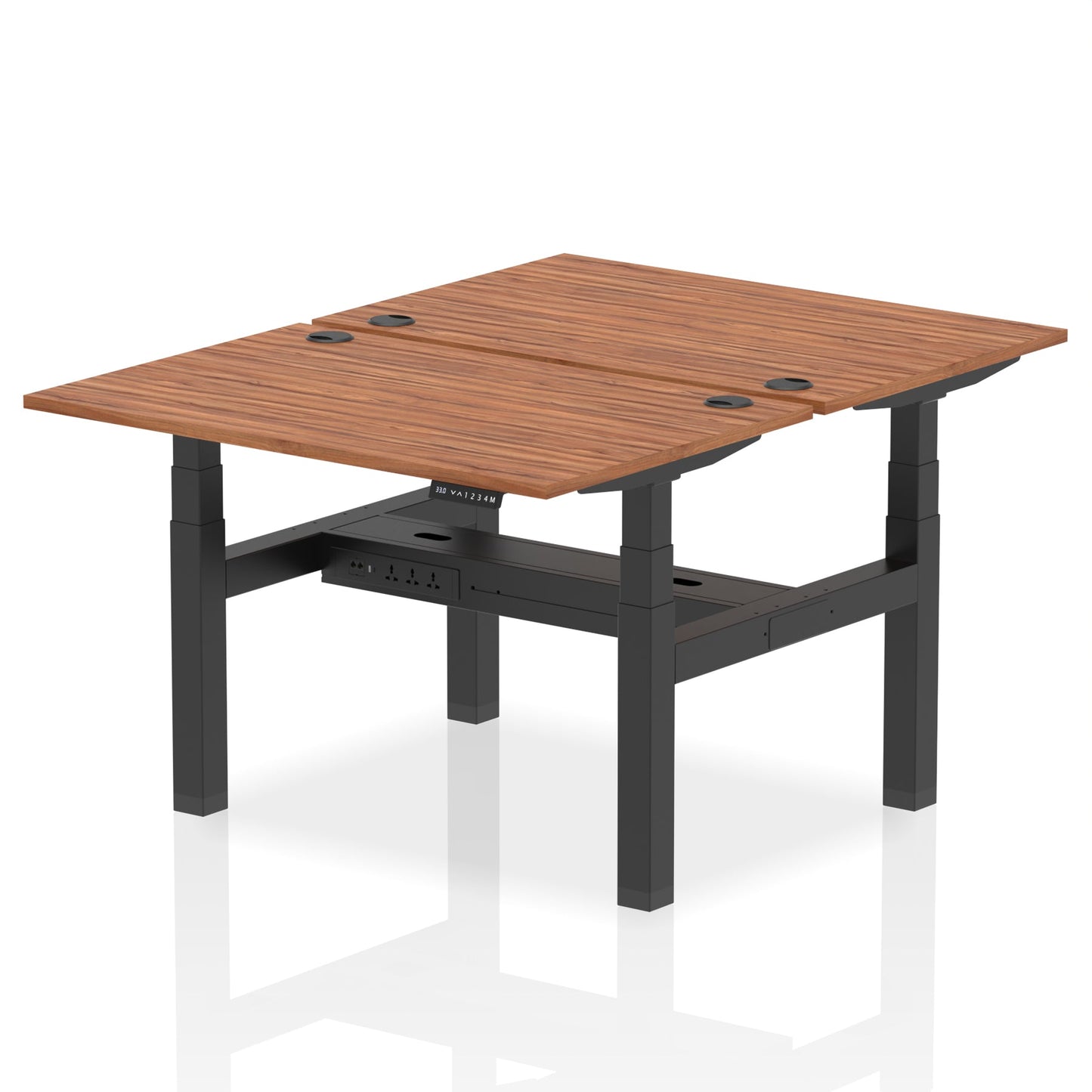 Air Back-to-Back Height Adjustable Bench Desk - 2 Person - Ergometric