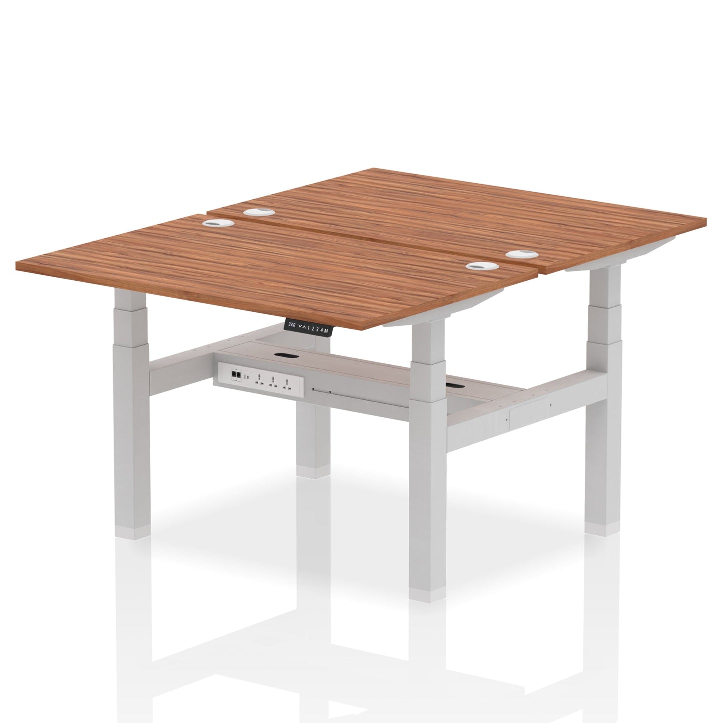 Air Back-to-Back Height Adjustable Bench Desk - 2 Person - Ergometric