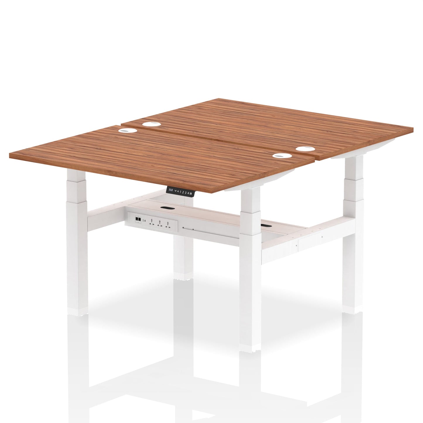 Air Back-to-Back Height Adjustable Bench Desk - 2 Person - Ergometric