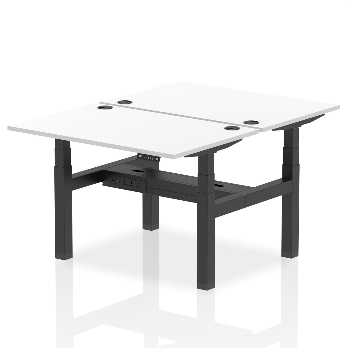 Air Back-to-Back Height Adjustable Bench Desk - 2 Person - Ergometric