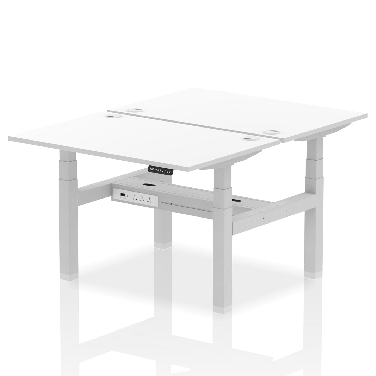 Air Back-to-Back Height Adjustable Bench Desk - 2 Person - Ergometric
