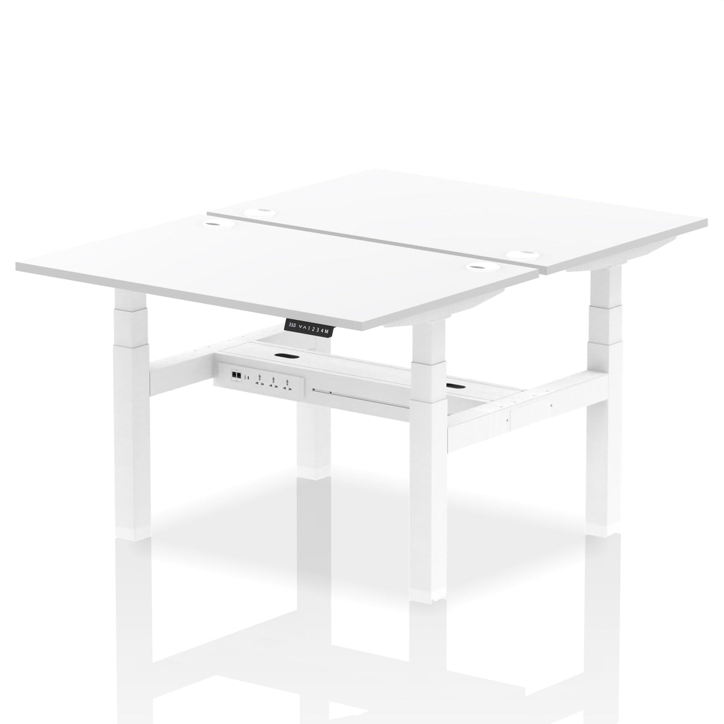 Air Back-to-Back Height Adjustable Bench Desk - 2 Person - Ergometric