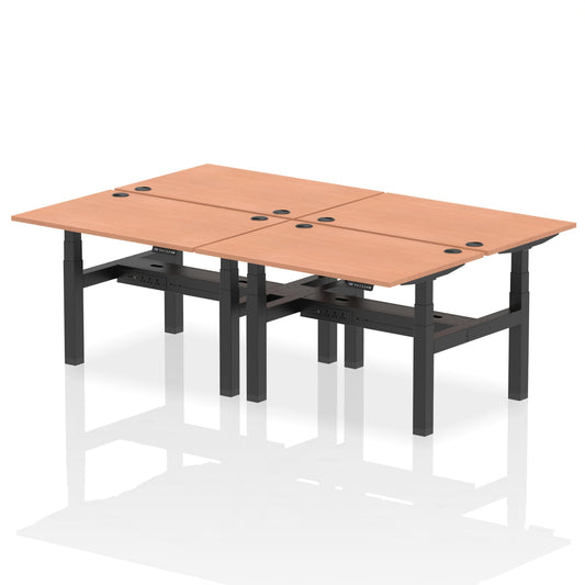 Air Back-to-Back Height Adjustable Bench Desk - 4 Person - Ergometric