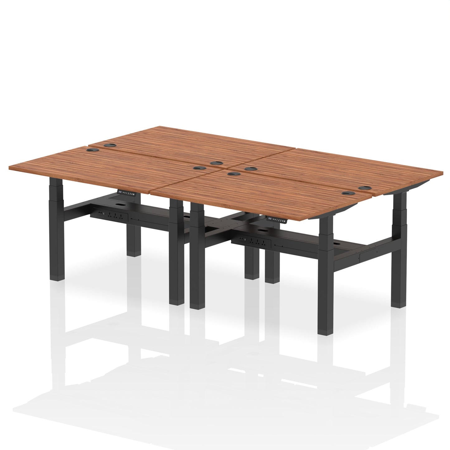 Air Back-to-Back Height Adjustable Bench Desk - 4 Person - Ergometric