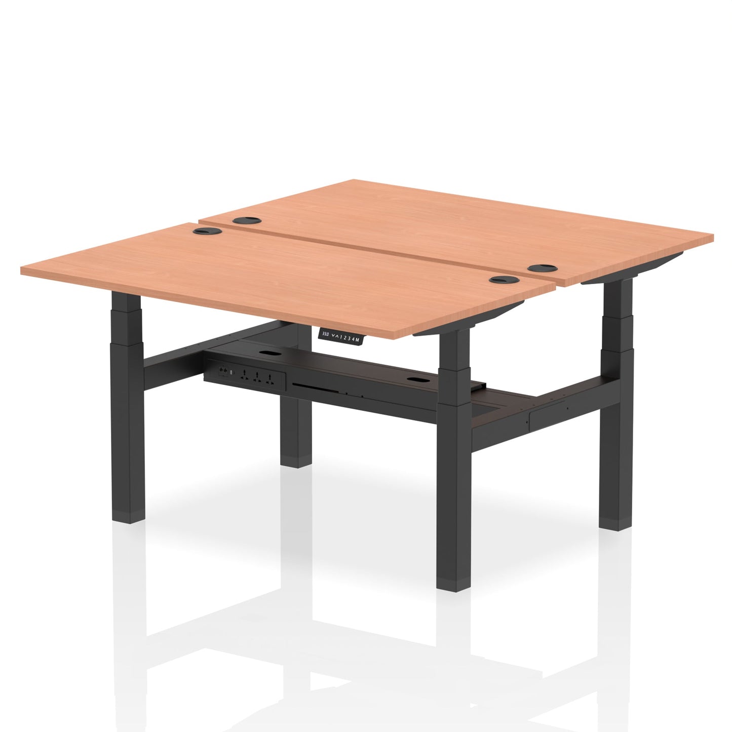 Air Back-to-Back Height Adjustable Bench Desk - 2 Person - Ergometric
