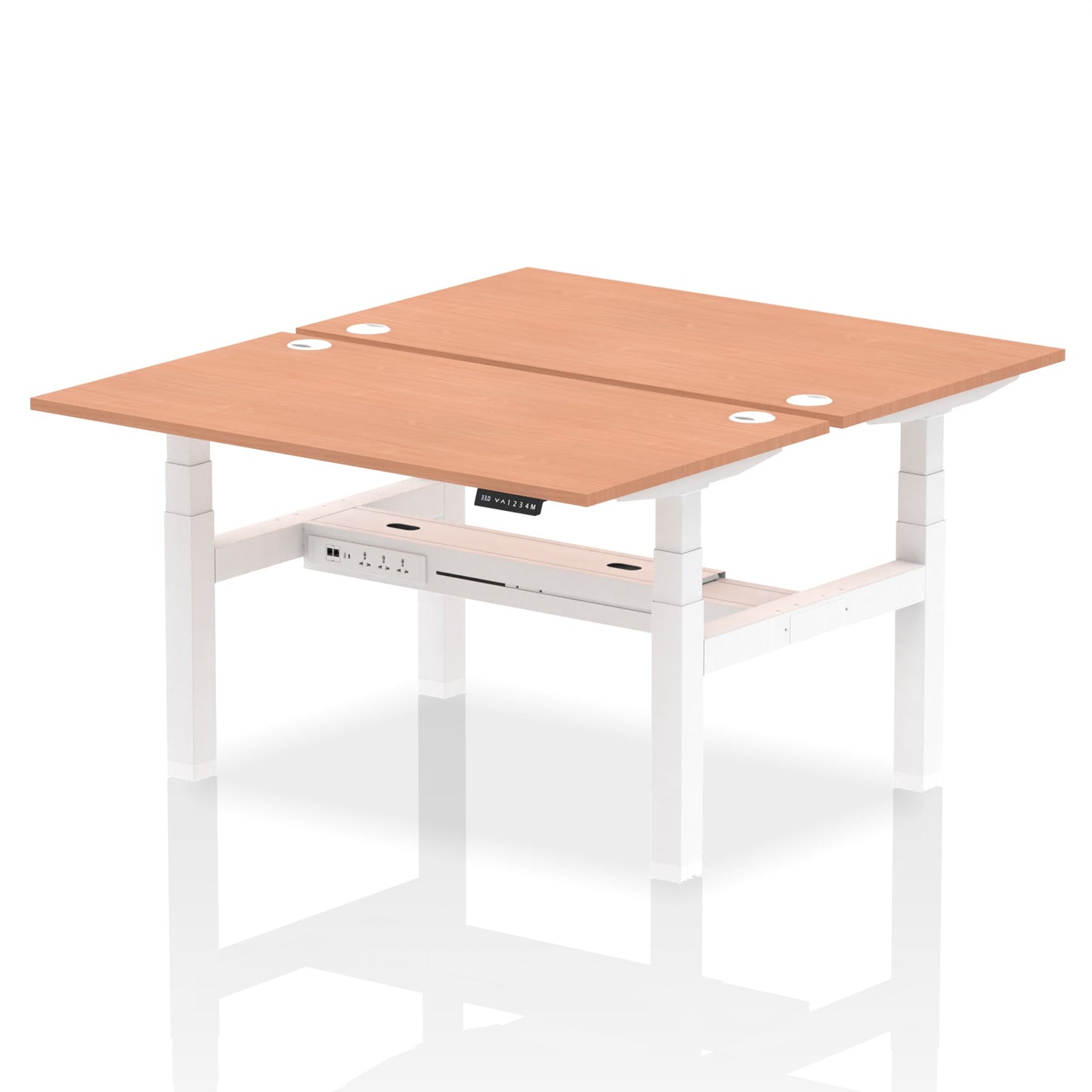 Air Back-to-Back Height Adjustable Bench Desk - 2 Person - Ergometric