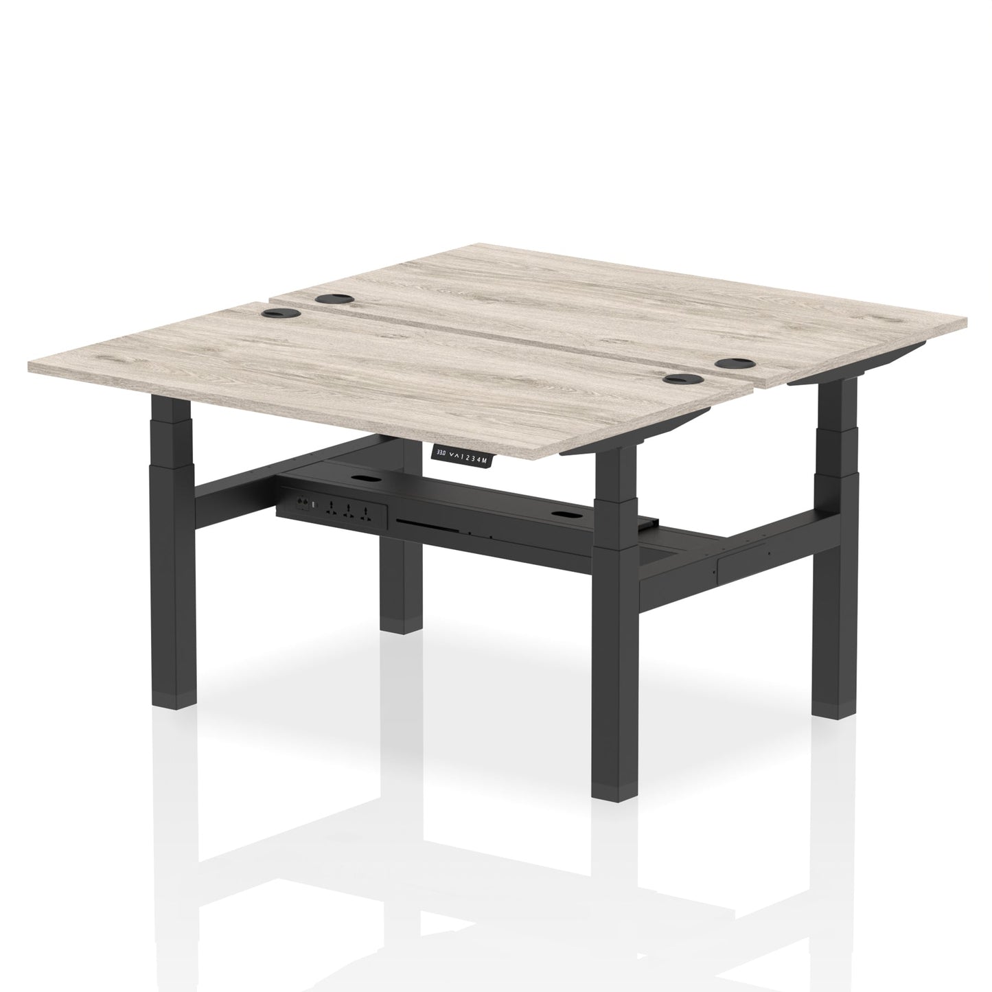 Air Back-to-Back Height Adjustable Bench Desk - 2 Person - Ergometric