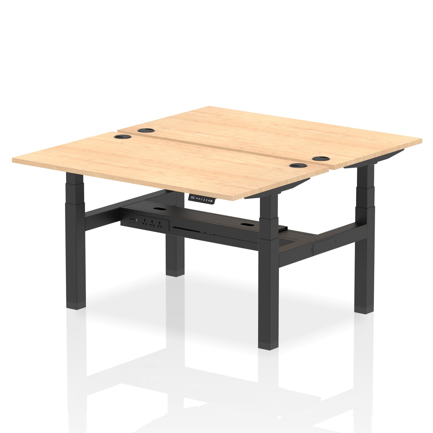 Air Back-to-Back Height Adjustable Bench Desk - 2 Person - Ergometric