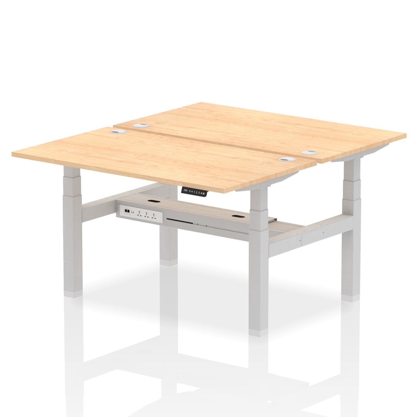 Air Back-to-Back Height Adjustable Bench Desk - 2 Person - Ergometric