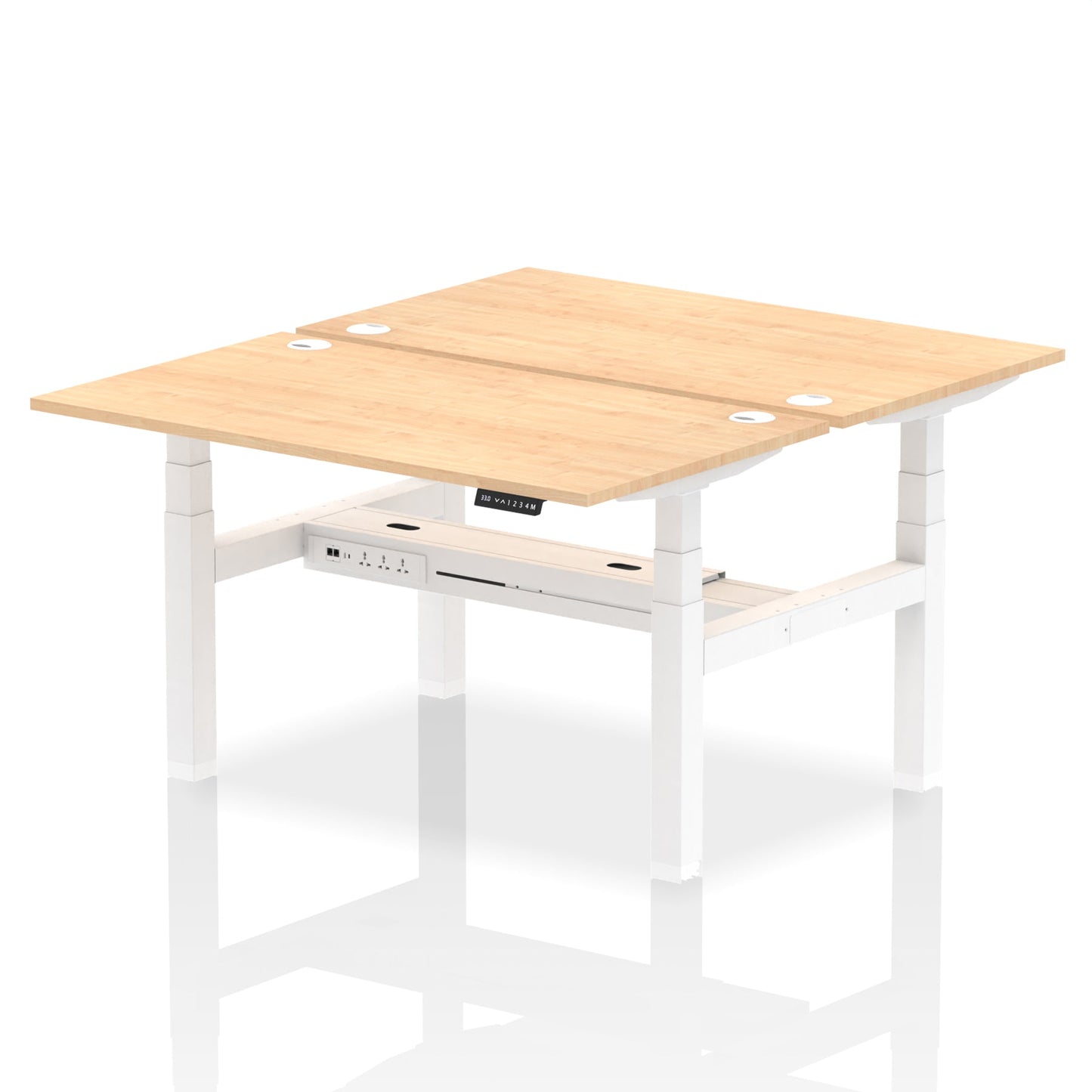 Air Back-to-Back Height Adjustable Bench Desk - 2 Person - Ergometric