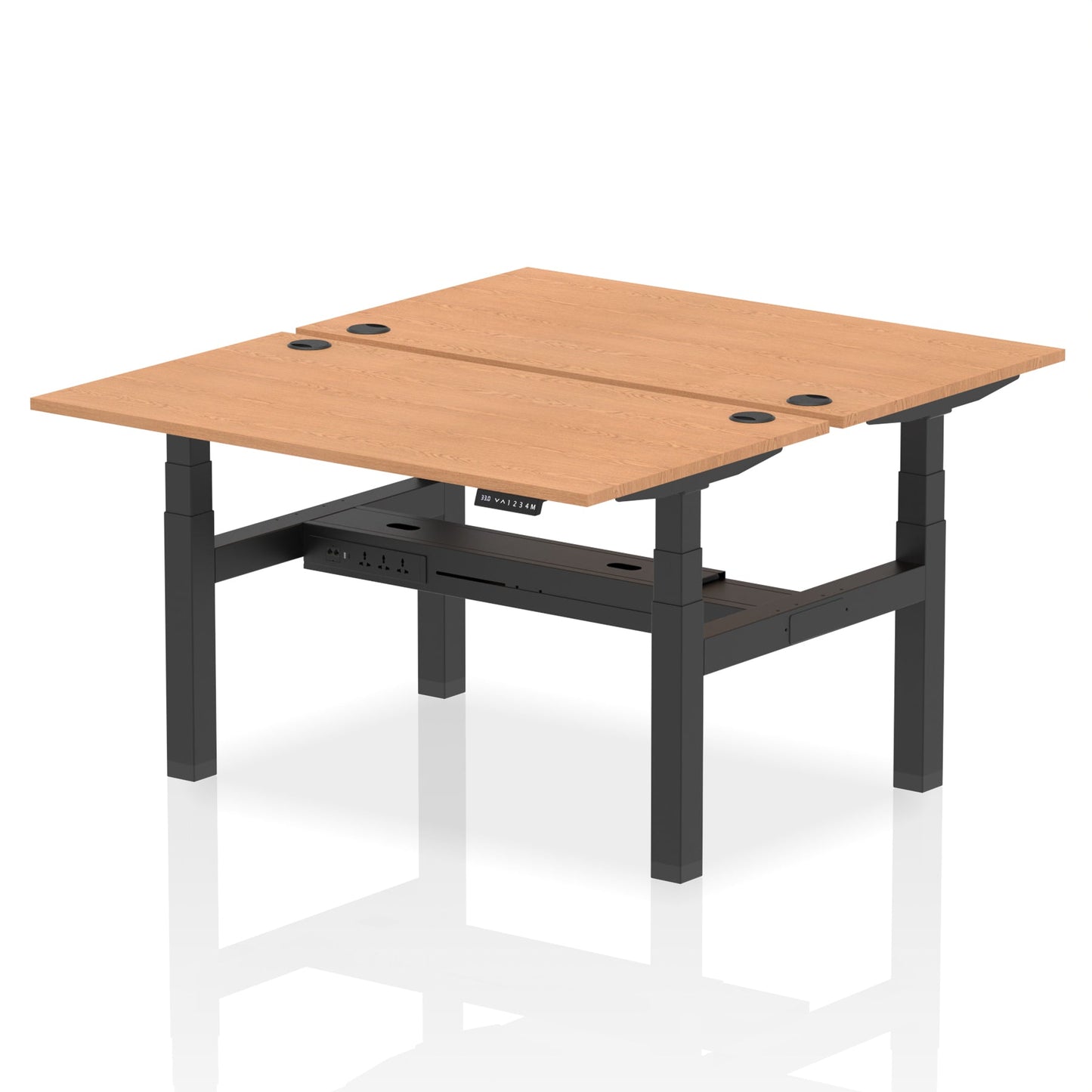 Air Back-to-Back Height Adjustable Bench Desk - 2 Person - Ergometric
