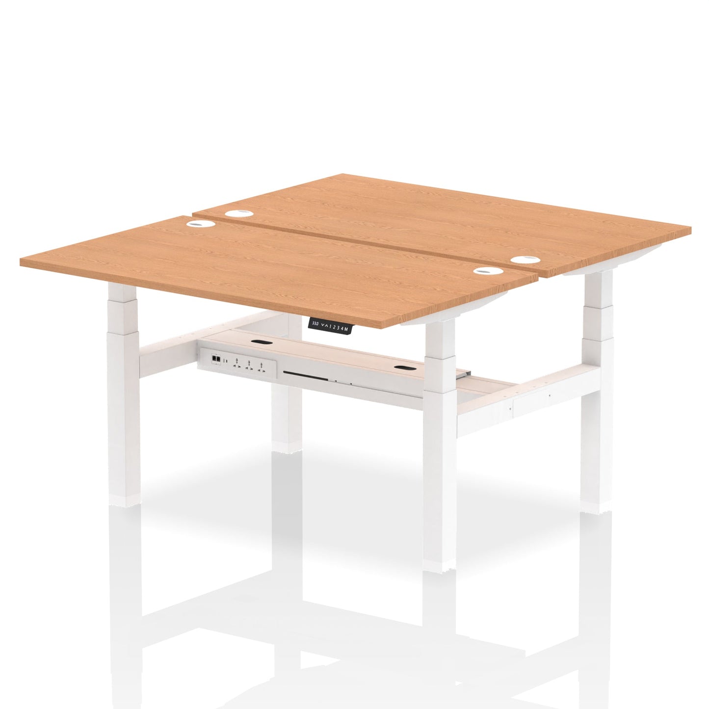 Air Back-to-Back Height Adjustable Bench Desk - 2 Person - Ergometric