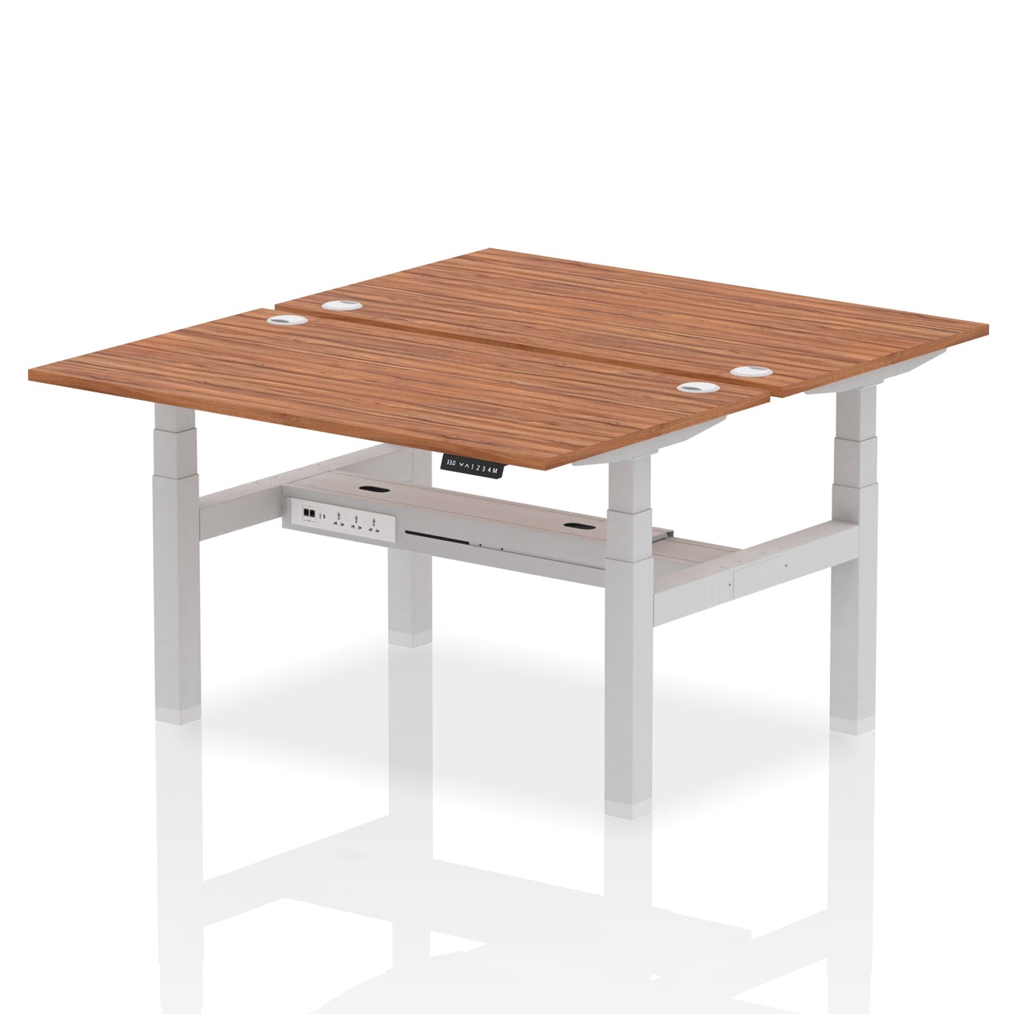 Air Back-to-Back Height Adjustable Bench Desk - 2 Person - Ergometric