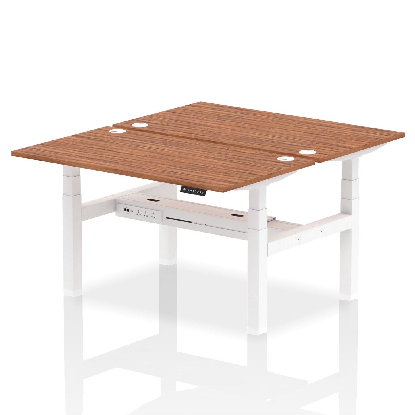 Air Back-to-Back Height Adjustable Bench Desk - 2 Person - Ergometric