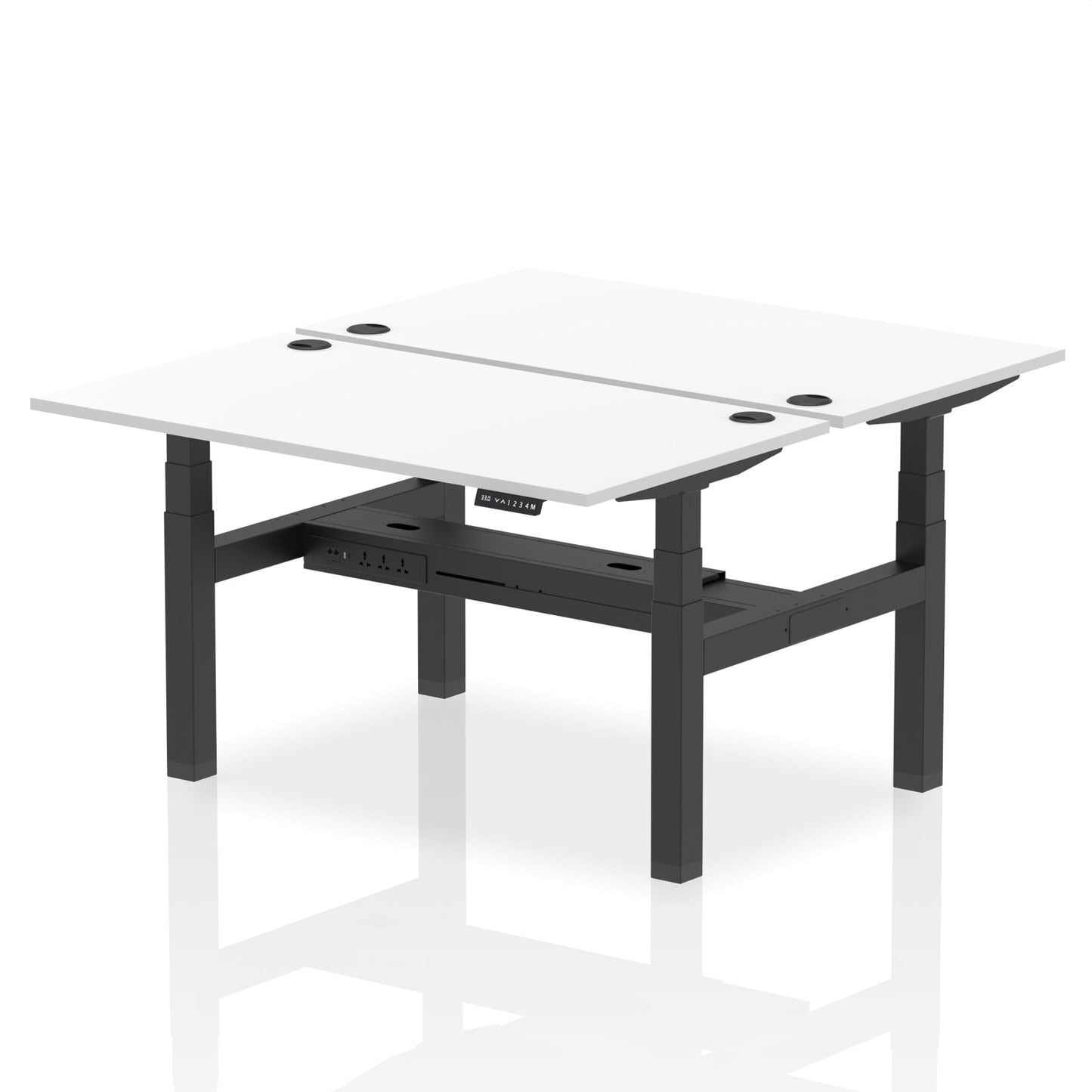 Air Back-to-Back Height Adjustable Bench Desk - 2 Person - Ergometric