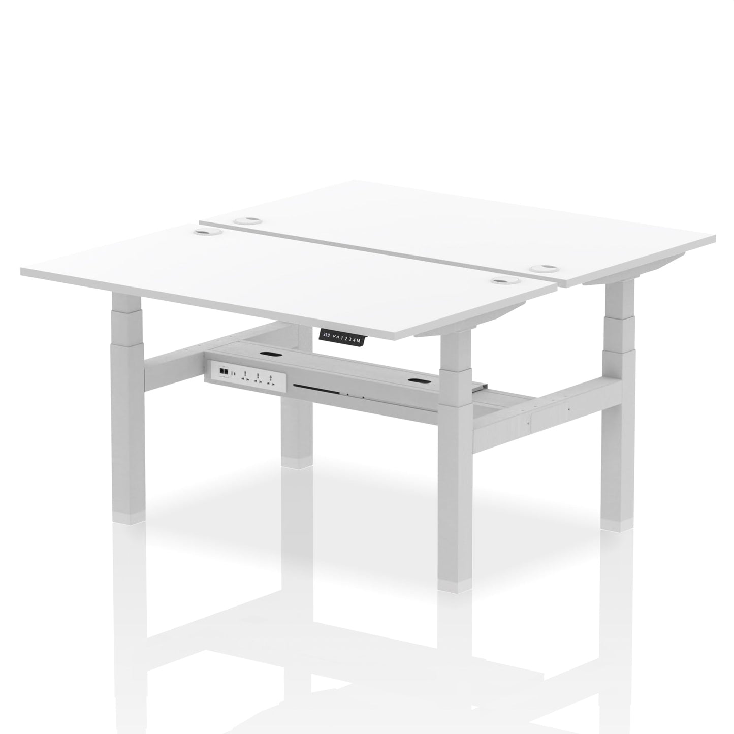 Air Back-to-Back Height Adjustable Bench Desk - 2 Person - Ergometric